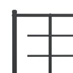 vidaXL Tête de lit métal noir 107 cm