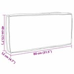 vidaXL Coussin Tissu Oxford Beige 80 x 40 x 12 cm