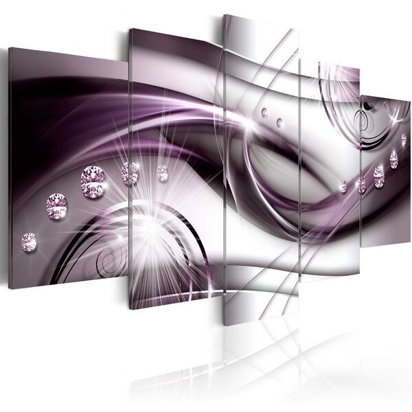 Tableau - violet glow l x h en cm 200x100