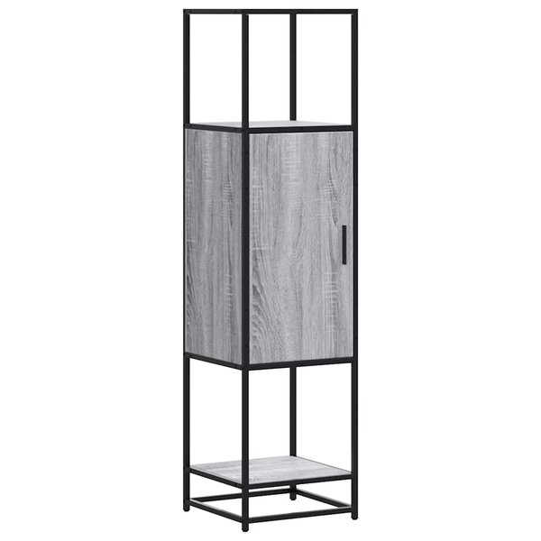 vidaXL Buffet haut sonoma gris 35 5x35x139 cm bois d'ingénierie métal