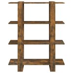 vidaXL Bibliothèque/Séparateur de pièce Chêne fumé 100x30x123 5 cm