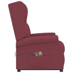 vidaXL Fauteuil de massage Rouge bordeaux Tissu