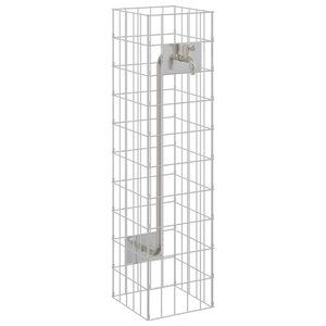 vidaXL Robinet Gabion Argenté 25 x 25 x 100 cm Acier inoxydable