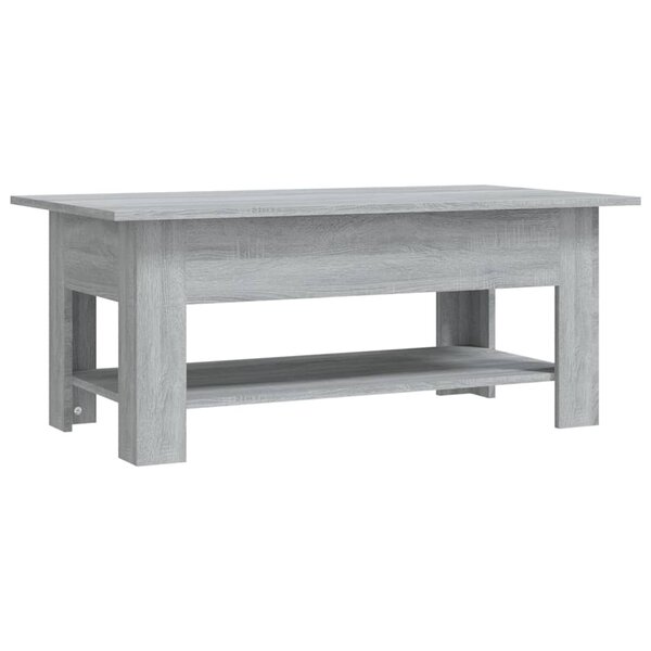 vidaXL Table basse sonoma gris 102x55x42 cm bois d'ingénierie