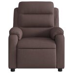 vidaXL Fauteuil de massage inclinable Marron foncé Tissu