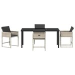 vidaXL Ensemble de salle à manger pour jardin 5 Pièces Gris clair