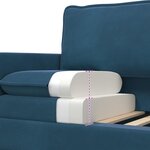 vidaXL Canapé Bleu 196 x 81 x 87 5 cm Velours