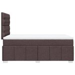vidaXL Sommier à lattes de lit et matelas marron foncé 120x190cm tissu