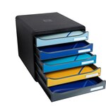 Module De Classement Big Box Plus 5 Tiroirs Bee Blue - Couleurs Assorties - Exacompta
