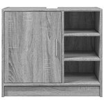 vidaXL Armoire d'évier sonoma gris 63x29x55 cm bois d'ingénierie