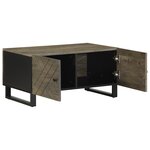 vidaXL Table basse noir 80x50x40 cm bois massif de manguier