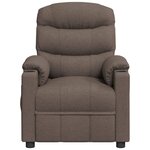 vidaXL Fauteuil inclinable électrique Taupe Tissu