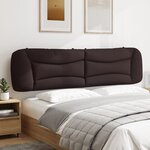 vidaXL Coussin de tête de lit marron foncé 200 cm tissu