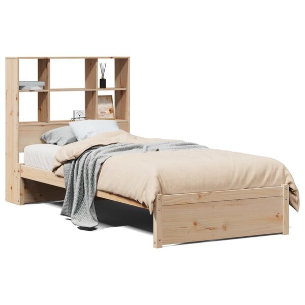 vidaXL Lit bibliothèque sans matelas 90x200 cm bois de pin massif