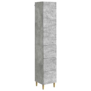 vidaXL Ensemble de Meubles 2 Pièces Gris béton 33 x 34 5 x 90 cm