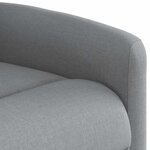 vidaXL Fauteuil de massage inclinable Gris clair Tissu