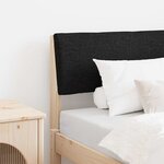 vidaXL Tête de lit capitonnée Noir 75 cm Pin massif