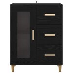 vidaXL Buffet Chêne noir 69 5 x 34 x 90 cm Bois d'ingénierie