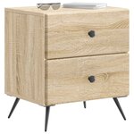 vidaXL Cabinet de chevet avec tiroir Chêne Sonoma 43 x 34 5 x 47 5 cm