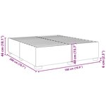 vidaXL Cadre de lit Gris 180x200 cm Similicuir