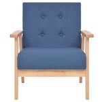 vidaXL Ensemble de canapé 3 Pièces Tissu bleu