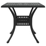 vidaXL Ensemble de tables de jardin 3 Pièces Noir Aluminium coulé