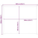 vidaXL Voile d'ombre Jaune et blanc 6 x 5 m 100   polyester Oxford