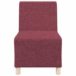 vidaXL Unité de Sofa Modulaire Sans Accoudoirs 3 Pièces Rouge bordeaux