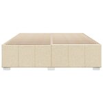 vidaXL Cadre de lit sans matelas crème 200x200 cm tissu