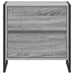 vidaXL Table de chevet Gris Sonoma 50 x 39 5 x 50 cm Bois d'ingénierie