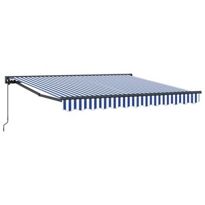 vidaXL Cadre d'auvent Bleu et Blanc 300 x 250 cm
