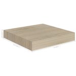 vidaXL Étagères murales flottantes 4 Pièces chêne 23x23 5x3 8 cm MDF
