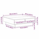 vidaXL Table Basse Bois Noir Bois d'ingénierie 90 x 90 x 28 cm