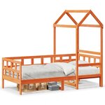 vidaXL Lit de jour avec toit sans matelas 90x200 cm bois massif