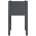 vidaXL Jardinières d'extérieur 2Pièces Gris 40x40x70cm Bois de pin massif