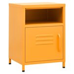 vidaXL Tables de chevet 2 Pièces Jaune moutarde 35x35x51 cm Acier