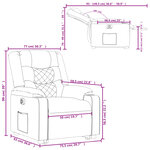 vidaXL Fauteuil inclinable électrique noir similicuir