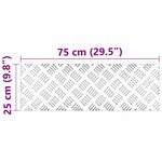 vidaXL Plaques à damier 2 Pièces Argent 75 x 25 cm Aluminium