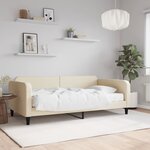 vidaXL Lit de jour avec matelas crème 80x200 cm tissu