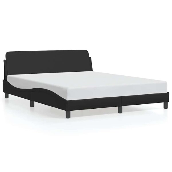 vidaXL Cadre de lit Dover noir 152x203 cm similicuir