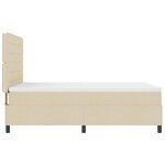 vidaXL Lit à ressorts avec matelas avec LED Crème 140 x 200 cm tissu
