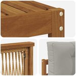 vidaXL Ensemble de canapés d'extérieur 6 pc Bois d'Acacia Massif