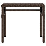 vidaXL Chaise longue avec auvent et table marron résine tressée