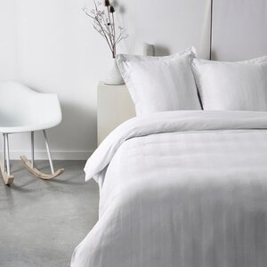 Parure de lit - 240 x 260 cm - 100  Satin de coton - Craie