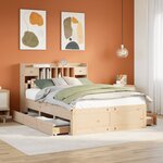 vidaXL Lit bibliothèque sans matelas 160x200 cm bois massif de pin
