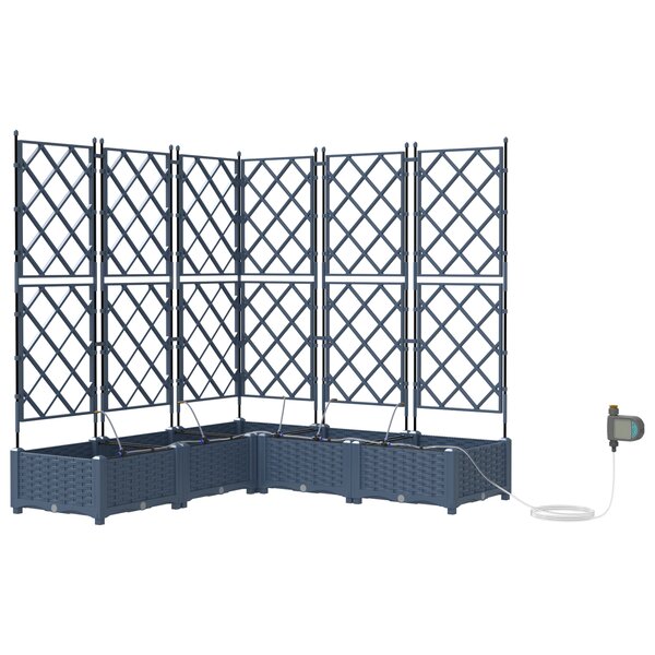 vidaXL Pots de jardin Gris 120 x 120 x 126 cm Acier