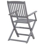 vidaXL Ensemble à manger de jardin 7 Pièces Bois d'acacia massif Gris