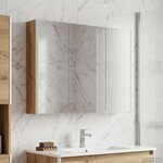 vidaXL Armoire Miroir de Salle de Bain Chêne artisan