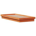 vidaXL Cadre de lit à LED sans matelas 90x200 cm bois massif