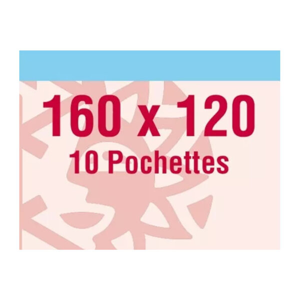 Pochettes 160 x 120 mm pour blocs de timbres divers. Fond - Transparent